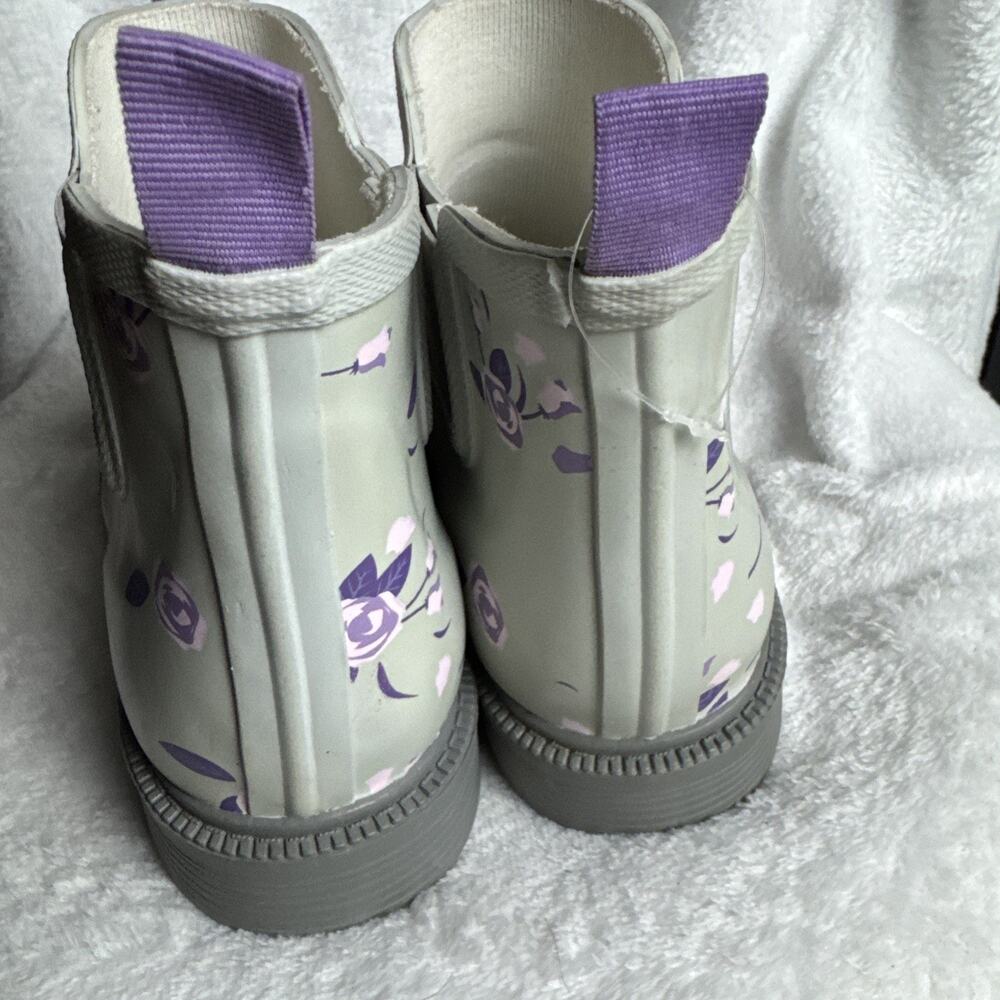JBU by Jambu Women's Chelsea Rubber Rain Boot Gray Floral Print Size 11 M NEW - Picture 6 of 8